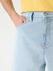 Bleach Wash Denim Jort Shorts - Image 5 of 6