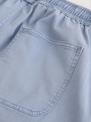 Blue Relaxed Fit Garment Dyed Dock Shorts - Image 10 of 10