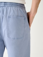 Blue Relaxed Fit Garment Dyed Dock Shorts - Image 6 of 10