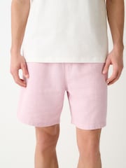 Pink Linen Blend Elasticated Waist Shorts - Image 1 of 6