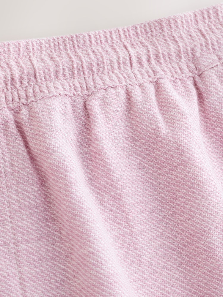 Pink Linen Blend Elasticated Waist Shorts - Image 10 of 10