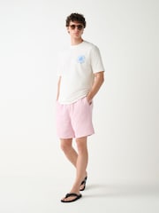 Pink Linen Blend Elasticated Waist Shorts - Image 2 of 6