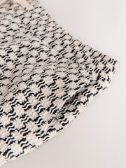 Monochrome Crochet Drawstring Waist 7 Inch Shorts - Image 11 of 12