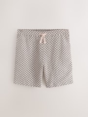 Monochrome Crochet Drawstring Waist 7 Inch Shorts - Image 8 of 12