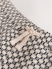Monochrome Crochet Drawstring Waist 7 Inch Shorts - Image 9 of 12