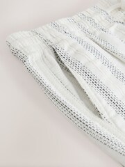 Monochrome Textured Elasticated Waist Cotton Shorts - Image 8 of 11