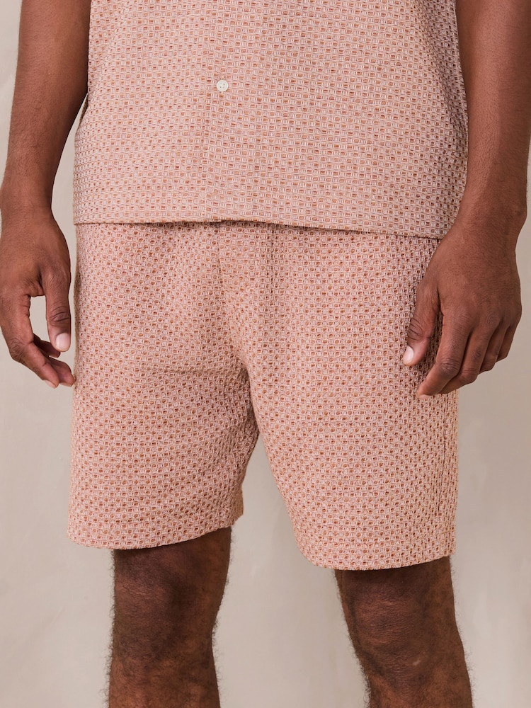 کینو - Waffle Texture Drawstring Waist Shorts - تصویر 1 از 6