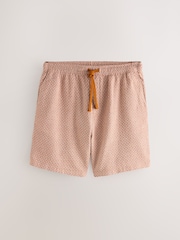 Orange - Shorts mit Waffelstruktur und Kordelzugbund - Bild 7 von 10