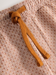 Orange - Shorts mit Waffelstruktur und Kordelzugbund - Bild 8 von 10