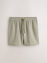 Salbeigrün - Shorts mit Waffelstruktur und Kordelzugbund - Bild 7 von 10