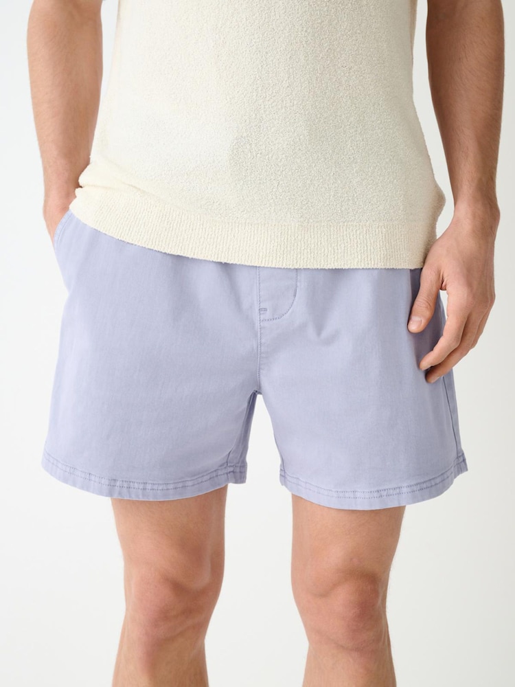 Syrenfarvet - Garment Dyed Drawstring Waist Shorts - Billede 1 af 10