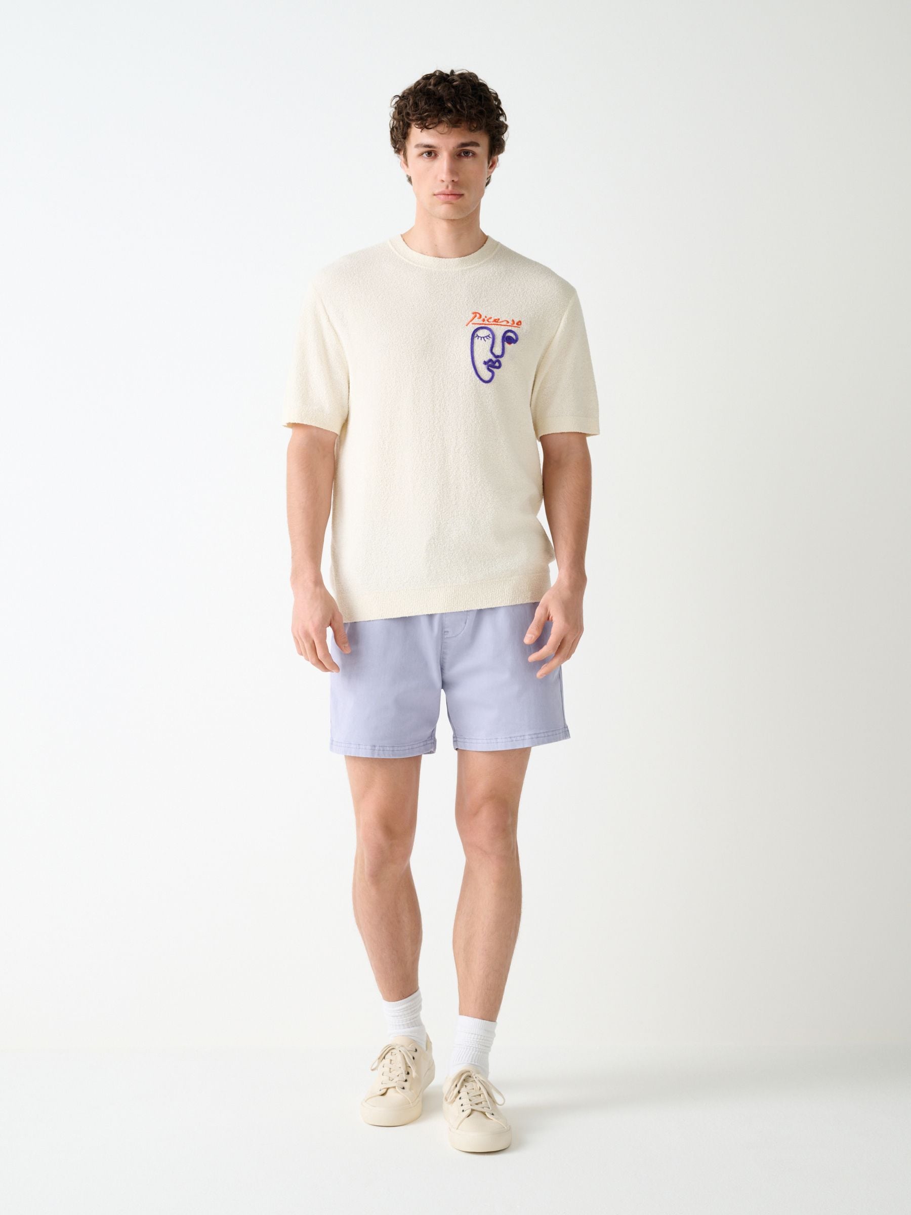 Buy Lilac Purple Garment Dyed Drawstring Waist Shorts from Next USA