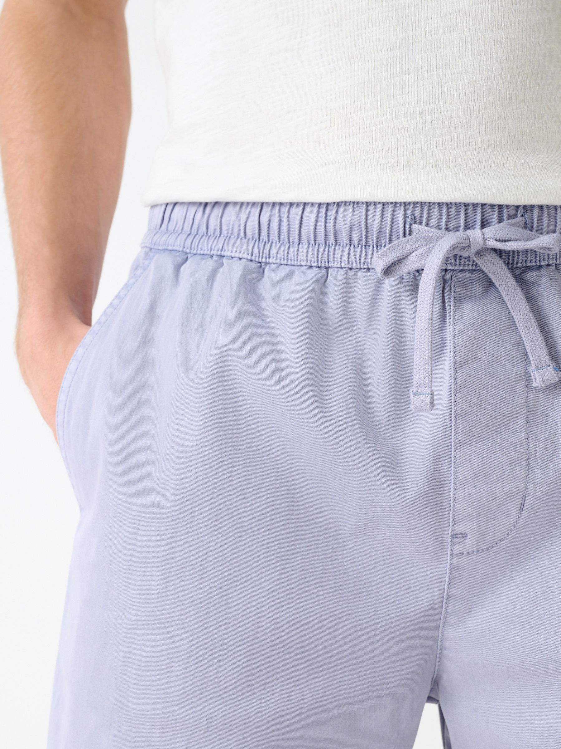 Buy Lilac Purple Garment Dyed Drawstring Waist Shorts from Next USA