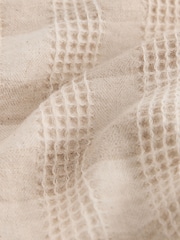 Neutral Textured Check Drawstring Waist Shorts - Image 8 of 10