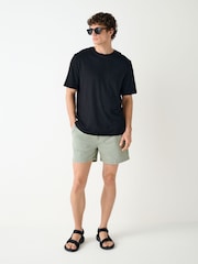 Green Garment Dyed Drawstring Waist Shorts - Image 2 of 6