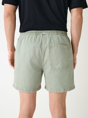 Green Garment Dyed Drawstring Waist Shorts - Image 3 of 6