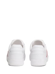 Tommy Hilfiger White Webbing Stripe Leather Cupsole Trainers - Image 5 of 6