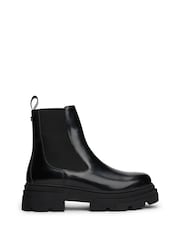 Tommy Hilfiger Shiny Leather Cleat Chelsea Boots - Imagem 1 de 5