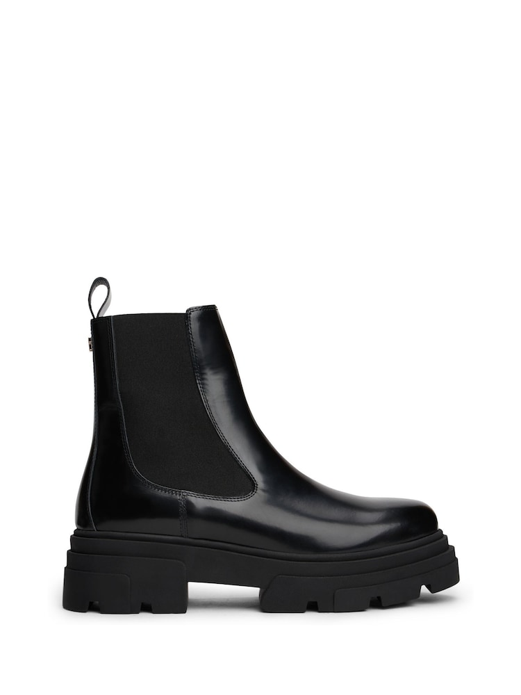 Tommy Hilfiger Shiny Leather Cleat Chelsea Boots - Imagem 1 de 5