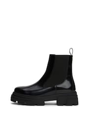 Tommy Hilfiger Shiny Leather Cleat Chelsea Boots - Imagem 2 de 5