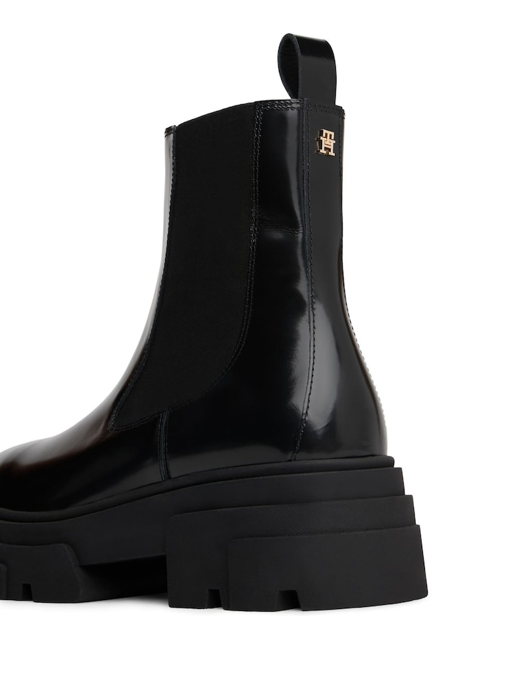 Tommy Hilfiger Shiny Leather Cleat Chelsea Boots - Imagem 5 de 5