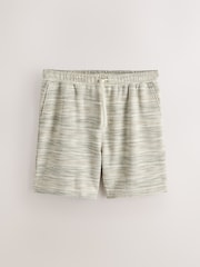 ירוק חאקי - Textured Jersey Slub Shorts - תמונה 1 מתוך 3