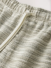 ירוק חאקי - Textured Jersey Slub Shorts - תמונה 2 מתוך 3