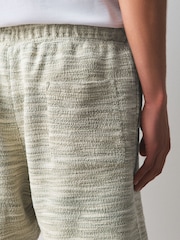 鼠尾草绿色 - 纹理针织短裤 - 图片4 / 8