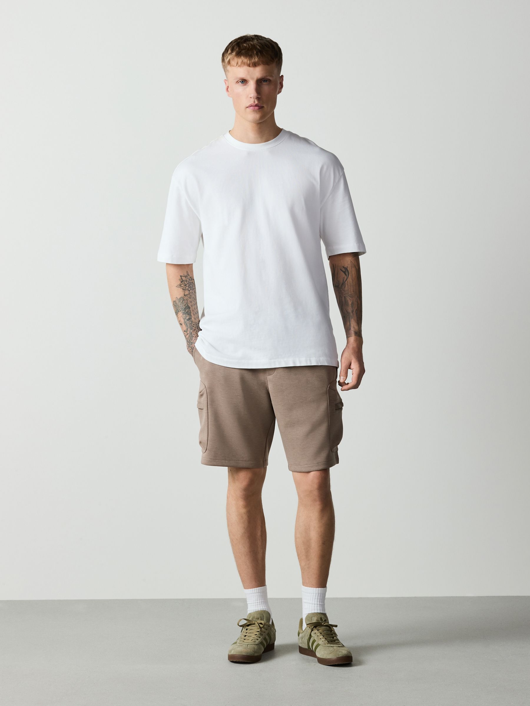Buy Light Brown Jersey Cargo Shorts from Next USA
