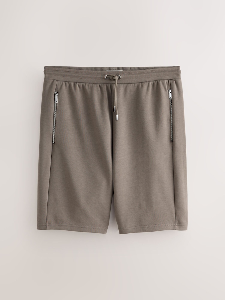 Stone/Hellbraun - 2er-Pack - Jersey-Shorts mit Reißverschlusstaschen - Bild 2 von 6