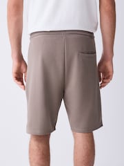 Light Brown Straight Fit Zip Pocket Jersey Shorts - Image 3 of 8