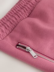 Pink Straight Fit Zip Pocket Jersey Shorts - Image 7 of 9