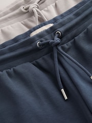 Navy/Grey 2 Pack Zip Pocket Jersey Shorts - Image 10 of 11
