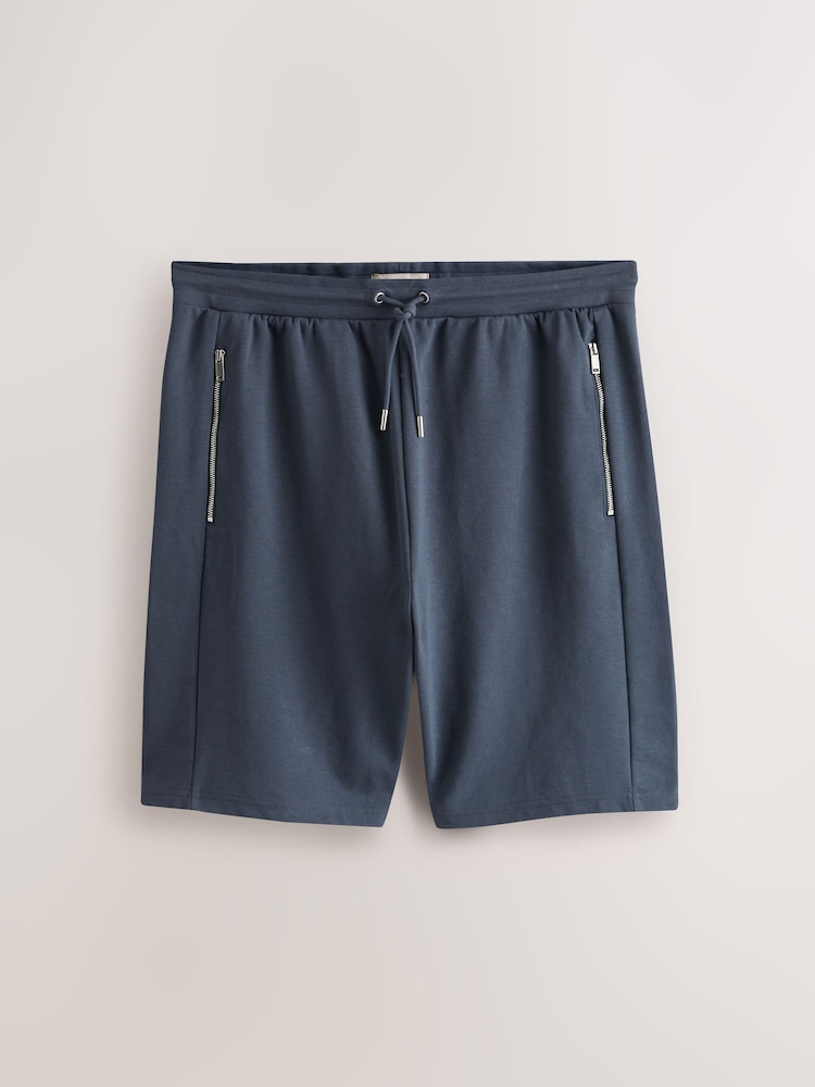 ទឹកសមុទ្រ/ប្រផេះ - កញ្ចប់ 2 - ខោខ្លី Zip Pocket Jersey - រូបភាព 2 នៃ 5