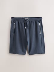 Navy/Grey 2 Pack Zip Pocket Jersey Shorts - Image 8 of 11