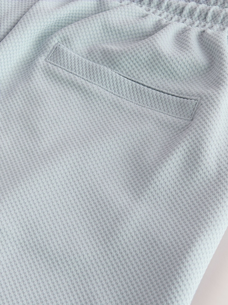 Light Blue Jersey Textured Short Shorts - Image 9 of 9