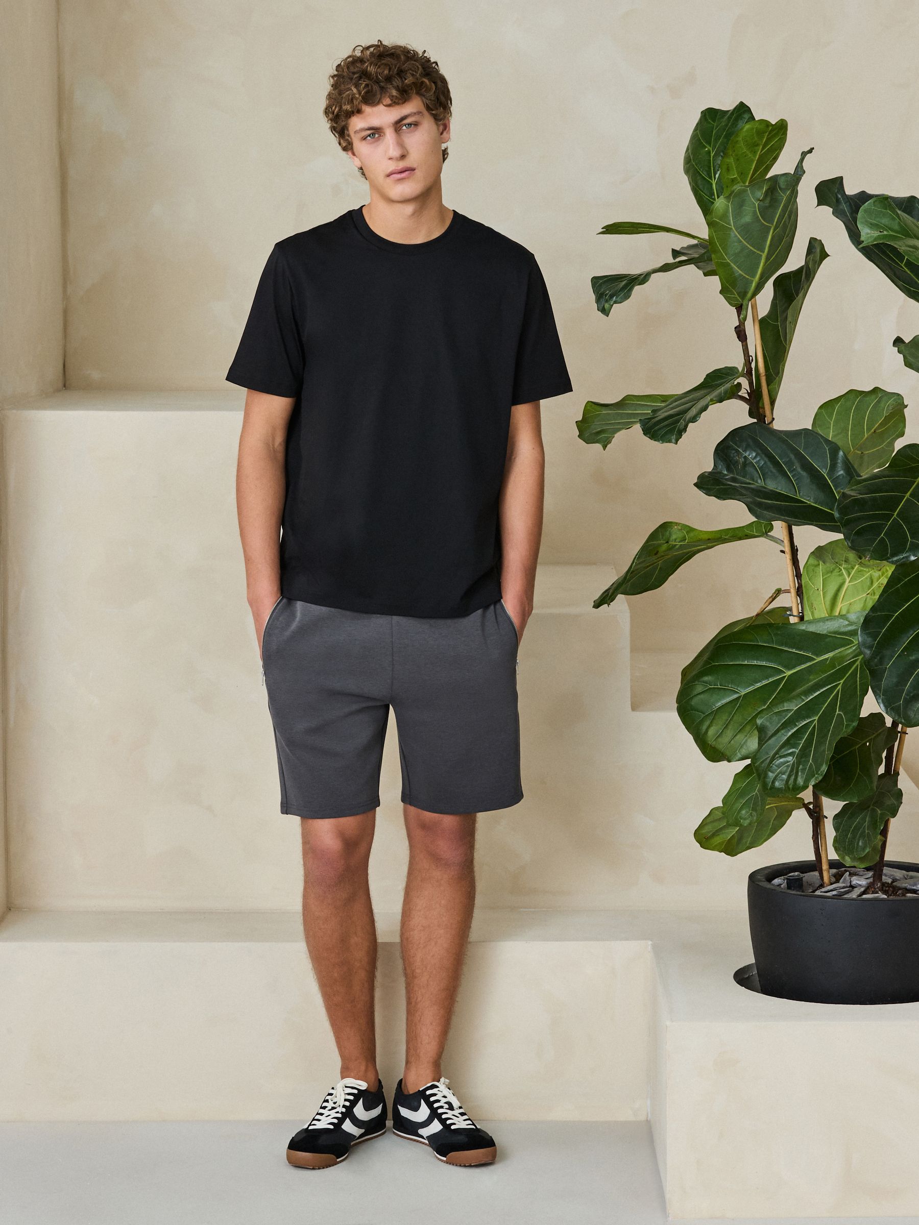 Buy Charcoal Grey Jersey Zip Shorts from Next Canada