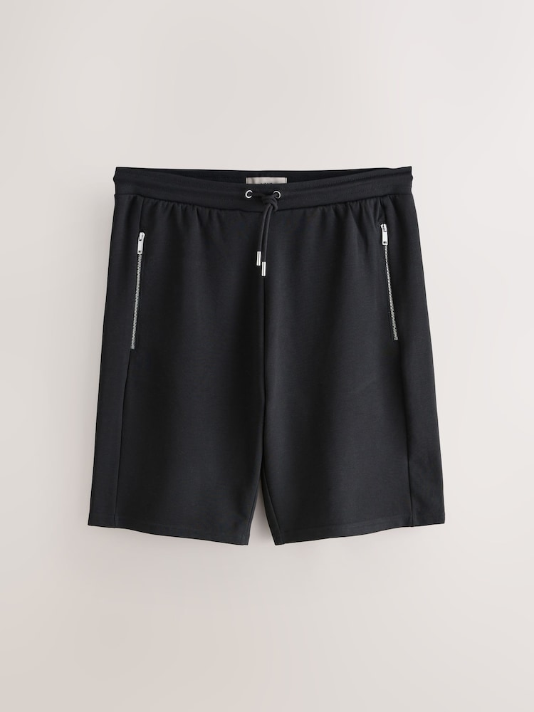 Negru/Gri - 2 Pachet - Pantaloni scurți din tricot cu buzunare cu fermoar - Imaginea 2 din 5