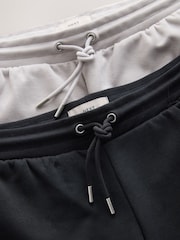 Black/Grey 2 Pack Zip Pocket Jersey Shorts - Image 9 of 10