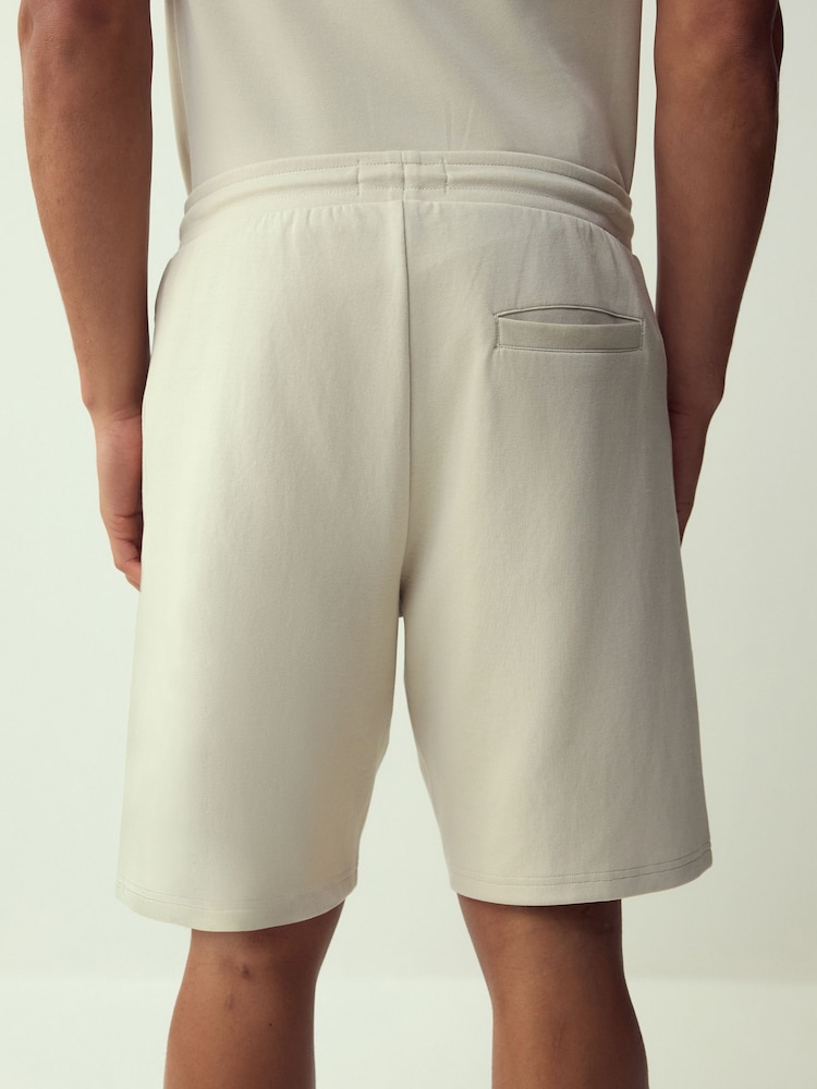 Piatră - Croi drept - Pantaloni scurți din tricot cu buzunare cu fermoar - Imaginea 2 din 9