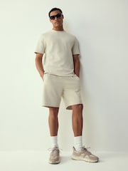 Piatră - Croi drept - Pantaloni scurți din tricot cu buzunare cu fermoar - Imaginea 5 din 9