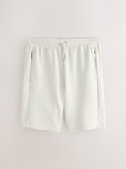 Piatră - Croi drept - Pantaloni scurți din tricot cu buzunare cu fermoar - Imaginea 6 din 9