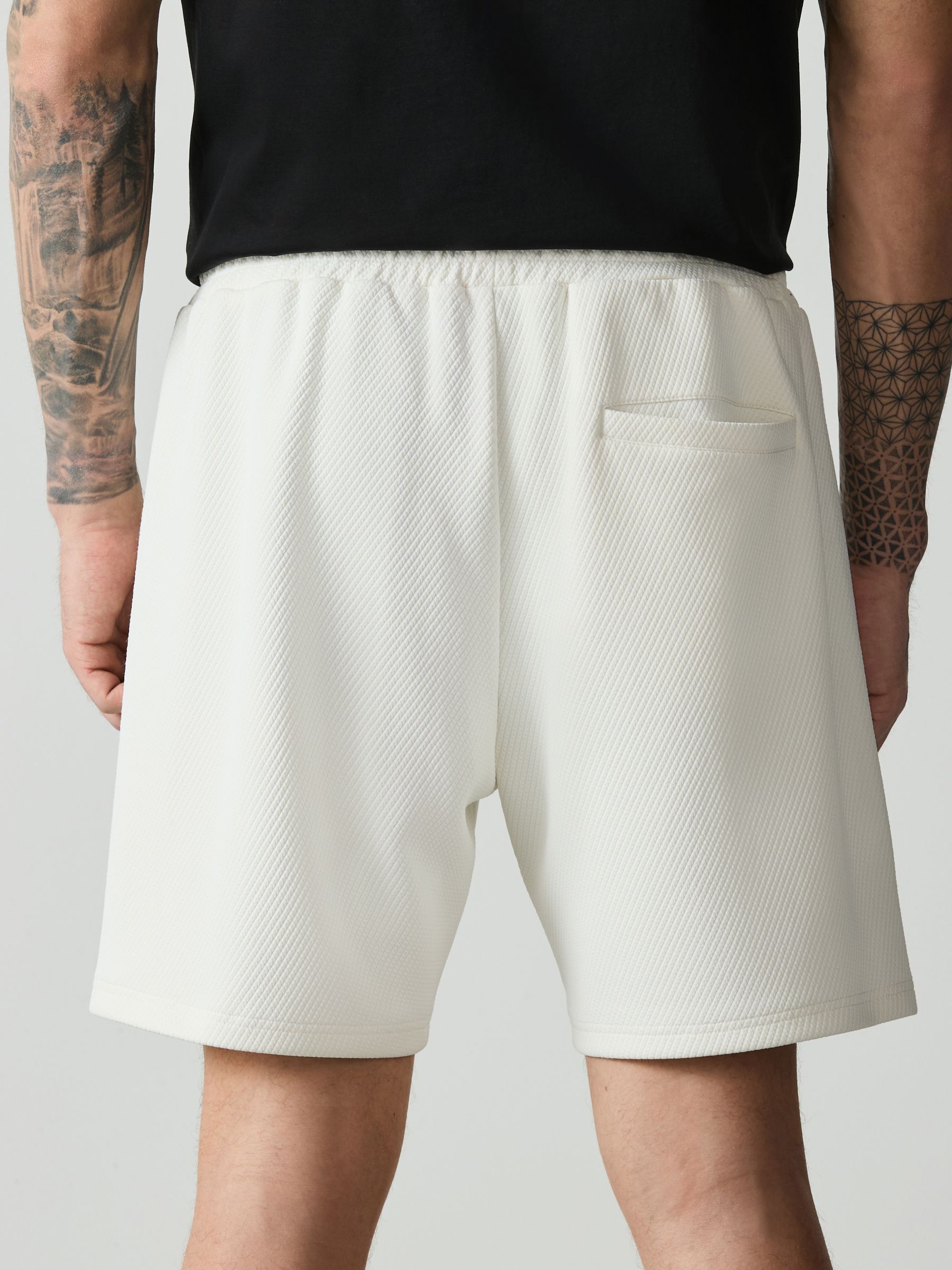 Buy White Textured Jersey Zip Pocket 7 Inch Shorts from Next USA