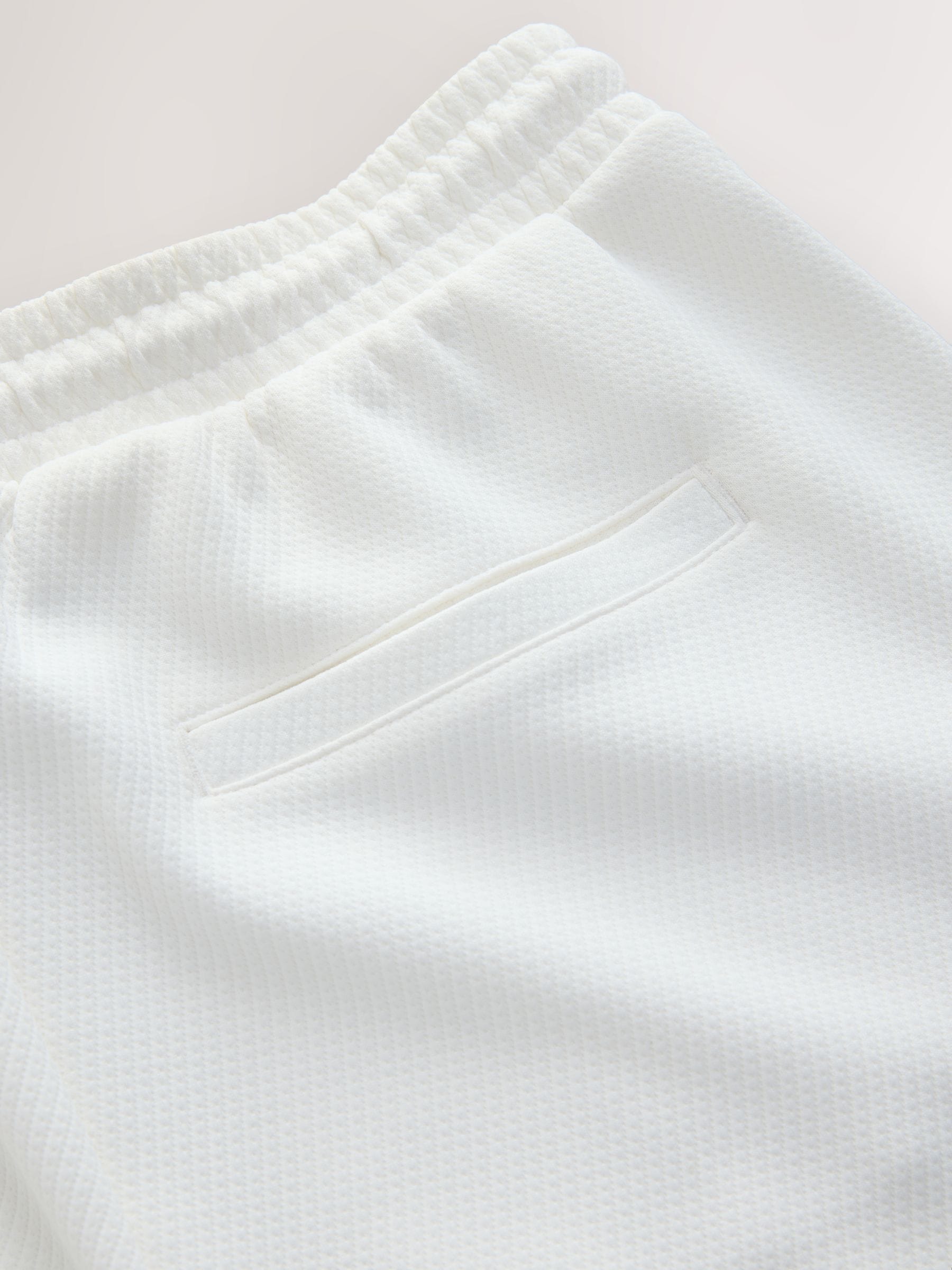 パンツ theredthread zip wrapped shorts white S Buy White Textured Jersey Zip Pocket 7 Inch Shorts from Next USA