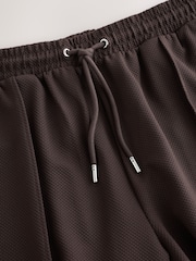 Brown Jersey Textured Short Shorts - Image 6 of 8