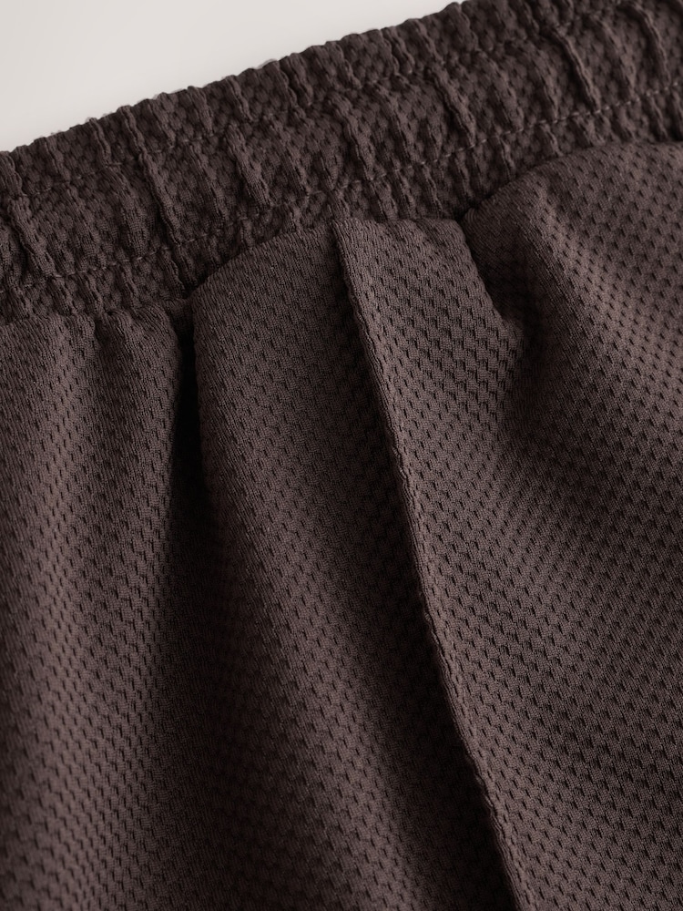 Brown Jersey Textured Short Shorts - Image 8 of 8