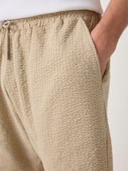 Stone Textured Pintuck Jersey Shorts - Image 1 of 9