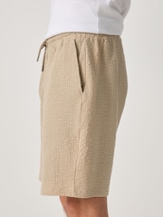 Stone Textured Pintuck Jersey Shorts - Image 6 of 9