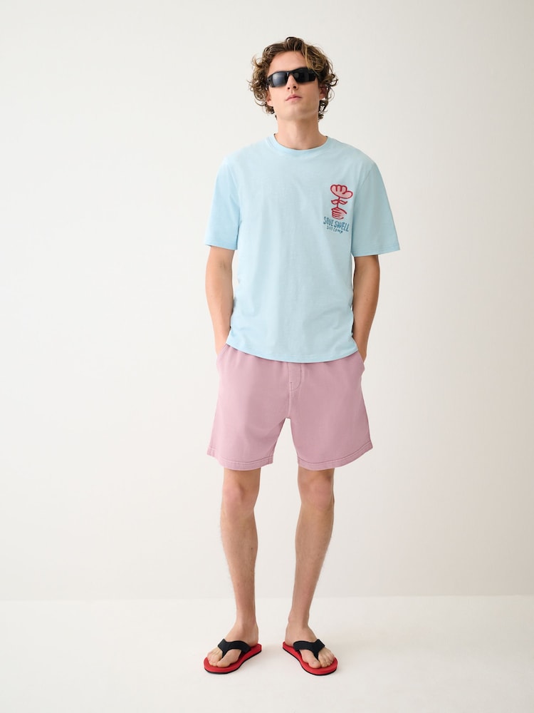 Pink Garment Dyed Jersey Shorts - Image 2 of 10