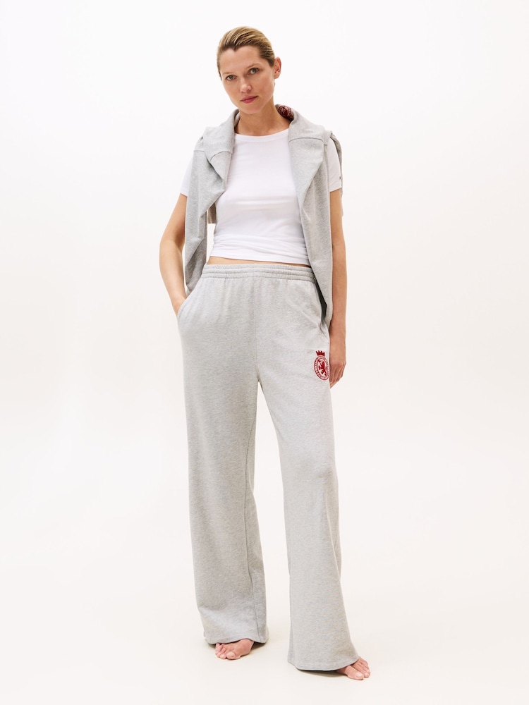 Tommy Hilfiger Grey Crest Wide Leg Joggers - Image 1 of 6